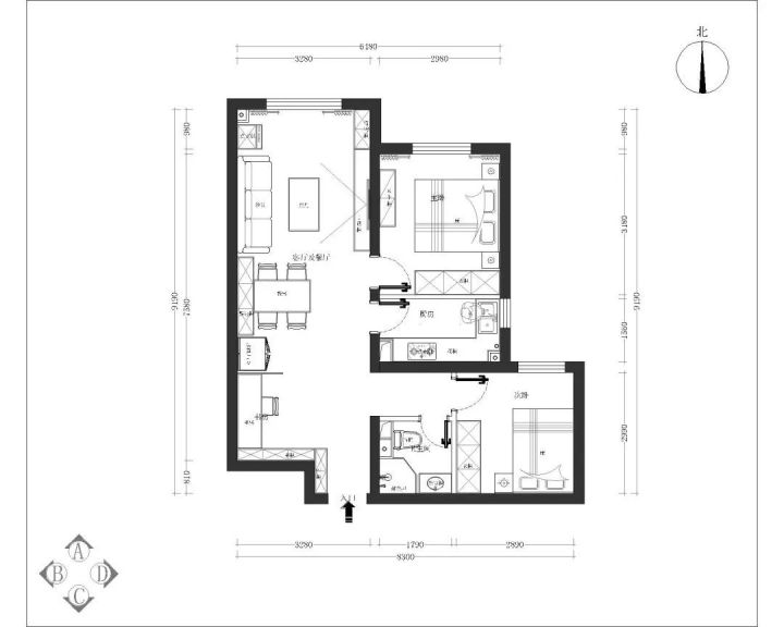 80㎡的兩室一廳怎么設計？不如看看這兩套徐建平的作品！