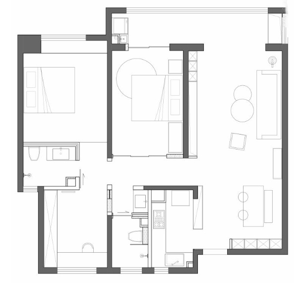 小戶(hù)型裝修樣板圖_二元店裝修樣板圖_裝修樣板間效果圖